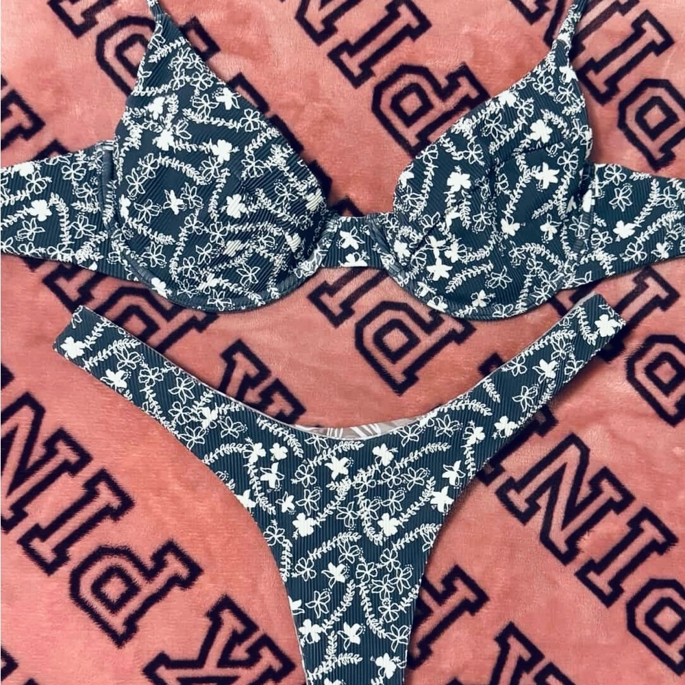 Tai Swim Team Floral Blue Bikini Set